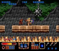 une photo d'Ã©cran de Magic Sword sur Nintendo Super Nes